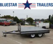 10X7 HEAVY FLAT BED TANDEM TRAILER