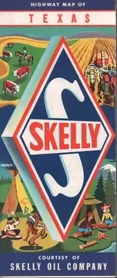 1962 Skelly Road Map: Texas NOS
