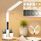 Dimmable Touch LED Desk Lamp Bedside Study Reading Table Light With Pen Holder