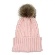 Women Pom Pom Fashion Hats Warm Ladies Girls Thermal Ski Winter Beanies 2pc Set