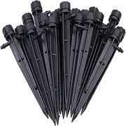 Axe Sickle Set of 100 Drip Emitters Perfect for 4mm / 7mm Tube, Adjustable 360 Degree Water Flow Drip Irrigation System for Watering System.