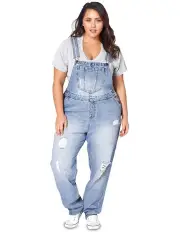 [Indigo Tonic] Dana Distressed Overalls in Denim
