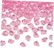 Fake Ice Rocks, 150 PCS Pink Acrylic Ice Rocks Pink Fake Pink-16*22mm-150pcs