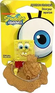 Penn Plax Spongebob Squarepants with Pineapple Home Sand Castle Aquarium Ornament, 6.35 x 3.81 cm Size
