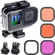 Waterproof Case with Dive Filters for GoPro Hero 13 12 11 10 9 Black, 60M Underw
