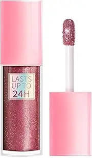 Glitter Lip Gloss - Luscious Shine Volume Makeup Cosmetics Moisturizing Lip Plumper | Versatile Glitter Lip Oil Long Lasting Shine | Glossy Shimmering Lip Gloss for Women and Girls