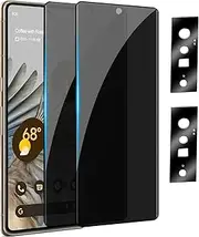(2+2PCS) RUNGOS for Google Pixel 6 Pro Privacy Screen Protector Tempered Glass with Camera Lens Protector [3D Curved Coverage] Anti Spy Privacy Screen for Google Pixel 6 Pro Screen Protector 4st 2021