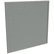 ProtectorAl 1001-2000W X 1001-2000H Palladium Silver Aluminium Welded Louver Panel Horizontal 5mm overlap