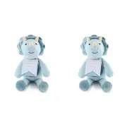 2x The Peanutshell Dino Dreams Cuddly Soft Plush Infant/BabyToy Nursery Decor 0+