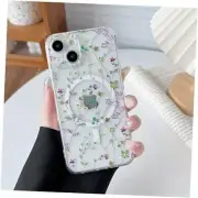 for iPhone 13 Case Compatible with MagSafe Clear Floral Case with Flower