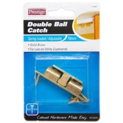 Prestige Double Ball Catch Spring Loaded/Adjustable 70mm Solid Brass WCC0070