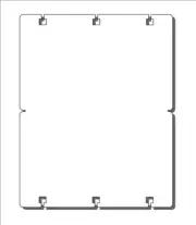 Rotary File Cards (8"x 5"), 2-UP, Di-Cut on 8.5"x 10.125" White Cover-250 Sheets