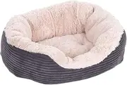 Rosewood 4301 40 Winks Jumbo Cord Plush Dog Bed, Grey