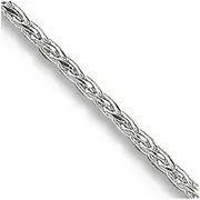 [JewelryWeb] 925 Sterling Silver .85mm Sparkle Cut Round Spiga Chain Necklace 71 Centimeters Chain-Necklace for Women and Men