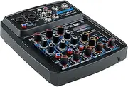 Studio Z DJ Mini Mixing Console (SZM-B440-RE) with 4 Channel Digital USB Bluetooth MP3 Computer, Input 48V Phantom Power Stereo DJ Mixers for Recording, Live Streaming, Podcasting