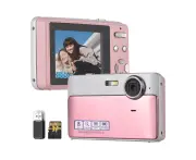1080P Digital Camera 48MP Pocket Digital Video Camera 2.4 Inch Screen Auto Focus 16X Digital Zoom Built-in Battery with 32GB TF Card USB Card Reader Birthd