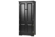 Giantex Freestanding Storage Cabinet Wooden Storage Organizer,Black