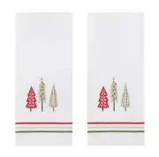 St. Nicholas Square Christmas 2-Pack Patterned Trees Hand Towels