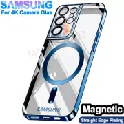 For Samsung Galaxy S24 S23 Ultra S22 S21 S20 FE Magnet Magsafe Clear Case Cover