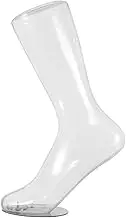 Veemoon Transparent Female Foot Mannequin Display Holder Plastic Sock Model with Magnetic Stand for Retail Stores Photography and Outfit Coordination