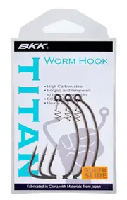 BKK Titan Weedless Worm Fishing Hook #2/0 - 5 Per Pack