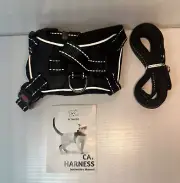 Petmoso Cat Harness Size Small Black With Leash New