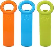 3pcs Jar Openers, Easy Use Canning Lid Opener Comfortable Grip Jar Key Tool Great for Elderly Women, Weak Hands, Kids and Anyone(Orange, Green, Blue)
