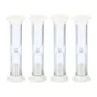 1 Minute Sand Timer, 4Pcs Small Sandy Clock, Count Down Sand Glass White