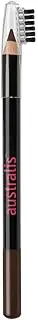 Australis Waterproof Creamy Blendable Eyebrow Pencil w/Brush Long-Lasting Makeup Cosmetics - Black
