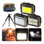 Solar Powered LED Work Light Rechargeable Outdoor Camping Tent Light Waterproof