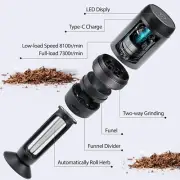 ELECTRIC PEN HERB GRINDER AUTOMATIC TWO WAY GRINDER WITH PRE ROLL FILL FEATURE