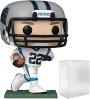POP Football: Panthers - Christian McCaffrey (Away) Funko Vinyl Figure (Bundled with Compatible Box Protector Case), Multicolor, 3.75 inches
