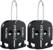 Vibit Mini Golf Score Shot Stroke Counter Clicker with Dial Resetting Tool/Key Chain for Golf Game Scorekeeper Portable 2 Digit Outdoor Sport Scoreboard for Putts (2 Pack)