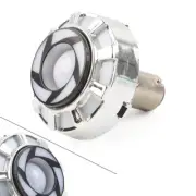 Headlight Motorcycle Angel Eye Flash Strobe Tail Brake Rear Lights 12V Silver