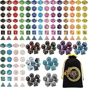DND Dice Sets - 26 X 7 Polyhedral Dice (182pcs) with a Large Drawstring Bag Great for Dungeons and Dragons, Role Playing Table Game