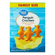 Great Value Baked Cheddar Cheese Penguin Crackers 19oz Box