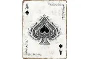 Grindstore The Ace of Spades Tin Sign (White) (One Size)