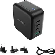 Choetech PD6055 70W Gan USB-C and USB-A Travel Charger, Black