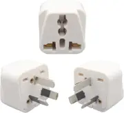 INIBUD Pack of 3 UK EU US to AU Australia NZ Travel Adapter White Plug