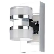 Eglo Romendo Metal 2 Light 10W LED Up/Down Wall Light - Chrome - Tri-Colour