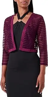 [Vera Mont] Women's Bolero Jacket Without Closure, Real Purple., 16 AU