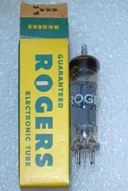 6X4 Rogers NOS Vacuum Tube made in Great Britain, gray X plate/square getter