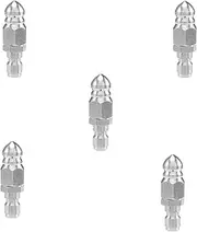 5X 1/4 Inch 5000 PSI Sewer Jetter Nozzle Pressure Drain Jetter Hose Nozzle for 1/4 Pressure Washer Quick Connector