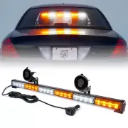 27 Inch Amber White LED Emergency Strobe Lights Bar Warning Traffic Advisor Lamp