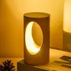 Wooden LED Night Light Dimmable Bedroom Bedside Lamp Table Lights Home Office