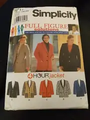 Simplicity Pattern 9711 sz FF 18w-24w Full Figure Solutions Jacket Uncut