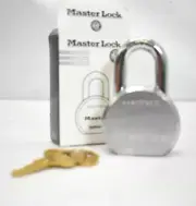 Master Lock 6T417 Hardened Keyed Padlock 7/8 Round Silver 6230KA WWG w/ 2 Keys