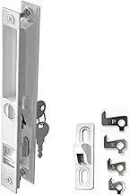 Sliding Glass Door Set, 6-5/8", White - Patio Door Handle Replacement Thick Used on Both Left and Right-Handed. (Keyed)