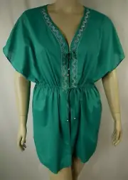 NEW Autograph Teal Swimwear Kaftan Cover Up Kimono Tunic Top Plus Size 16 #U18