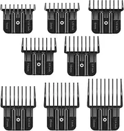 8 Premium Trimmer Guards Fits for BaBylissPRO Barberology Outlining Hair Trimmers (FX787) and LoPROFX Trimmers (FX726), Replacement Guards with Metal Spring Clip - From 1/32-5/4 inch with Organizer